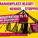 CALL FOR DEMONSTRATION:  We are all Oranienplatz and we will stay all!