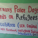 Police release dogs to refugees in their lager in Schwäbisch Gmünd – video report