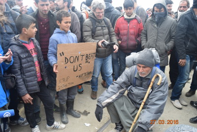 Refugees in Idomeni