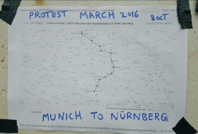Protest March München to Nürnberg