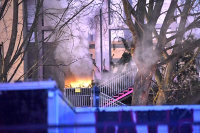 Brand in der Gerhart-Hauptmann-Schule in Ohlauerstr.