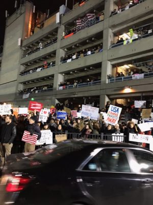 Protest against Trump's immigration ban at JFK Airport