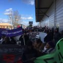 Demo gegen Abschiebungen am Flughafen Schönefeld