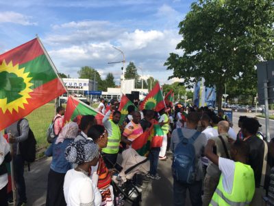 Oromo Protest gegen Abschibungen inTrudering