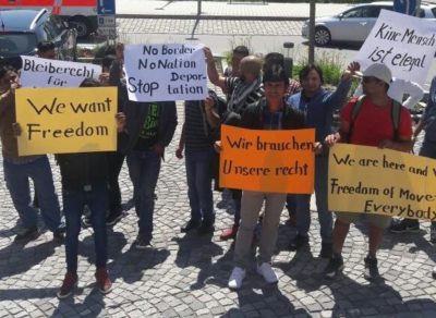 Protest in Ebersberg, Bavaria