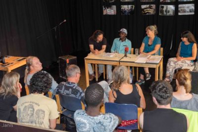 picture from a press conference on the situatin in Ohlauer Str.