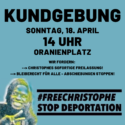 Kundgebung: #FreeChristophe – Stop Deportation, 18. April, 14 Uhr
